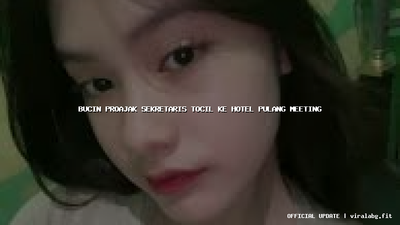 bucin proajak sekretaris tocil ke hotel pulang meeting